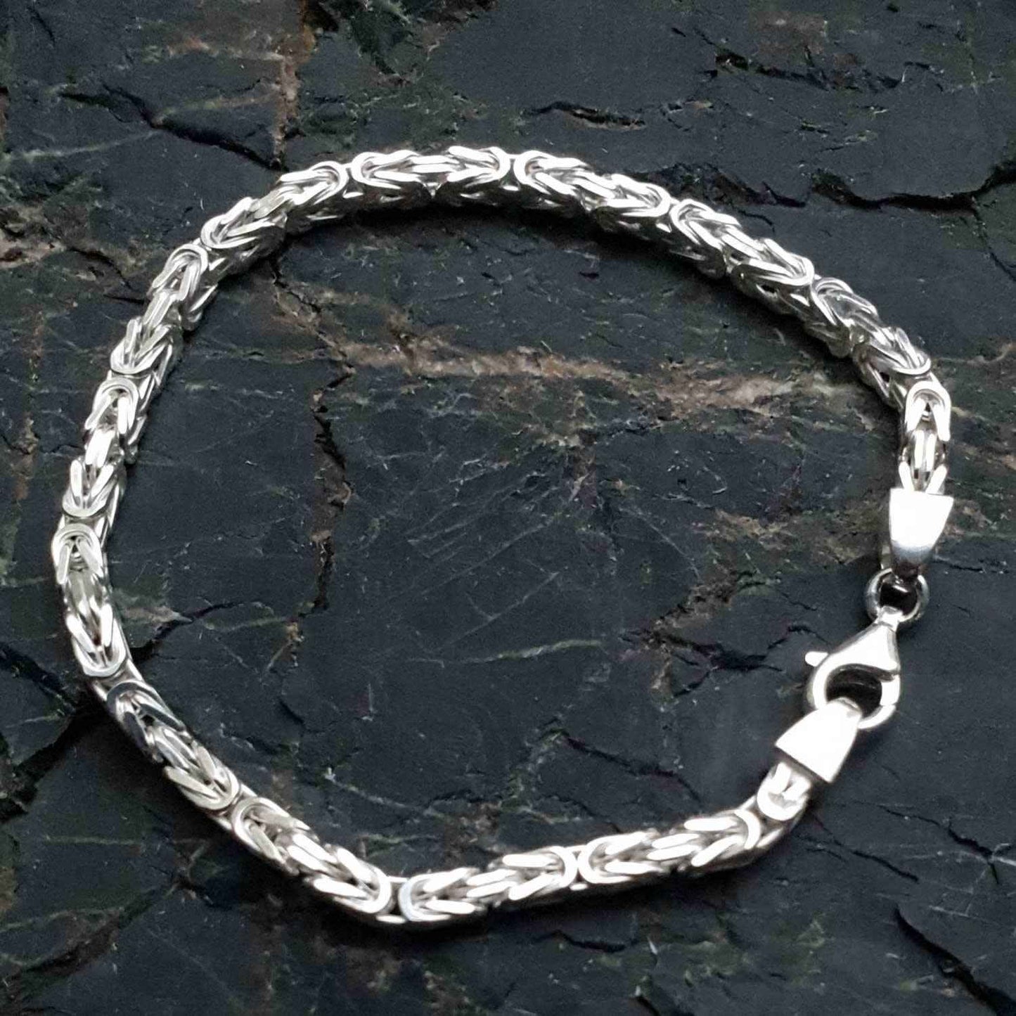 Königskette Halskette oder Armband Breite 3,0 mm - massiv 925 Sterlingsilber Auswahl