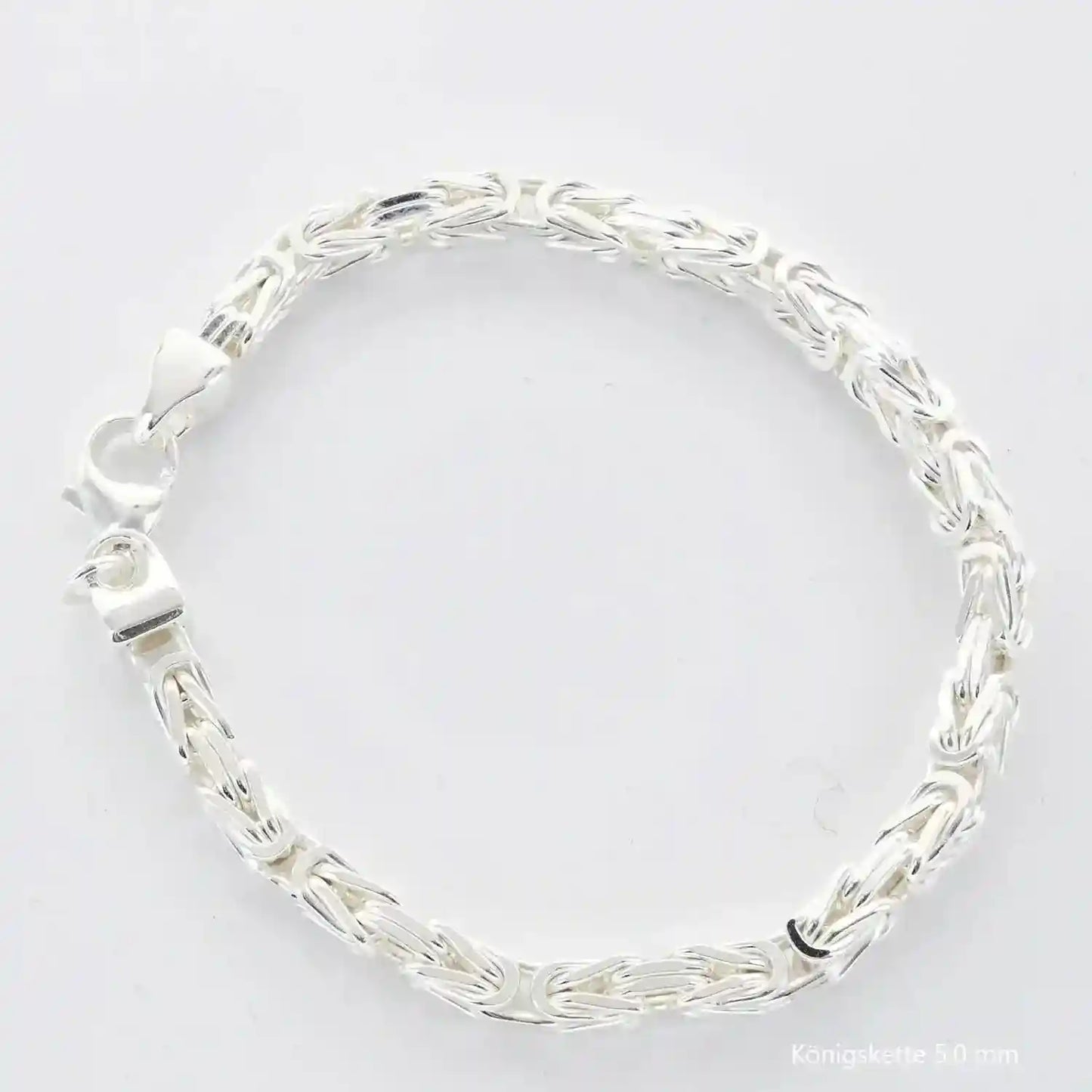 Königskette Halskette oder Armband Breite 5,0 mm - massiv 925 Sterlingsilber Auswahl