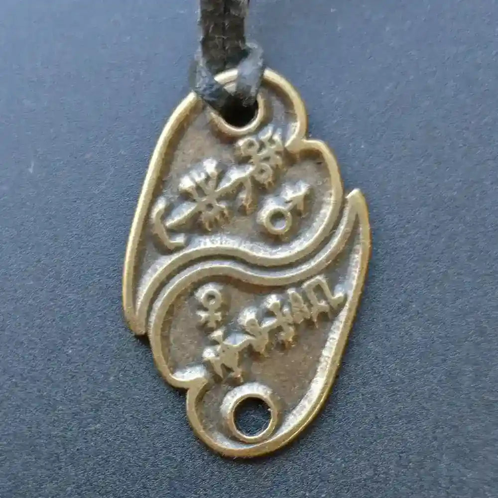 Liebestalisman aus Bronze Anhänger Schmuck