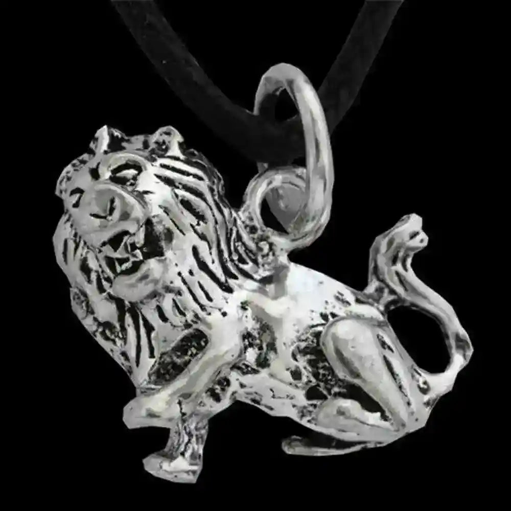 Löwe Schmuck Anhänger 925er Silber 15x15mm (mit Aufhängering)
