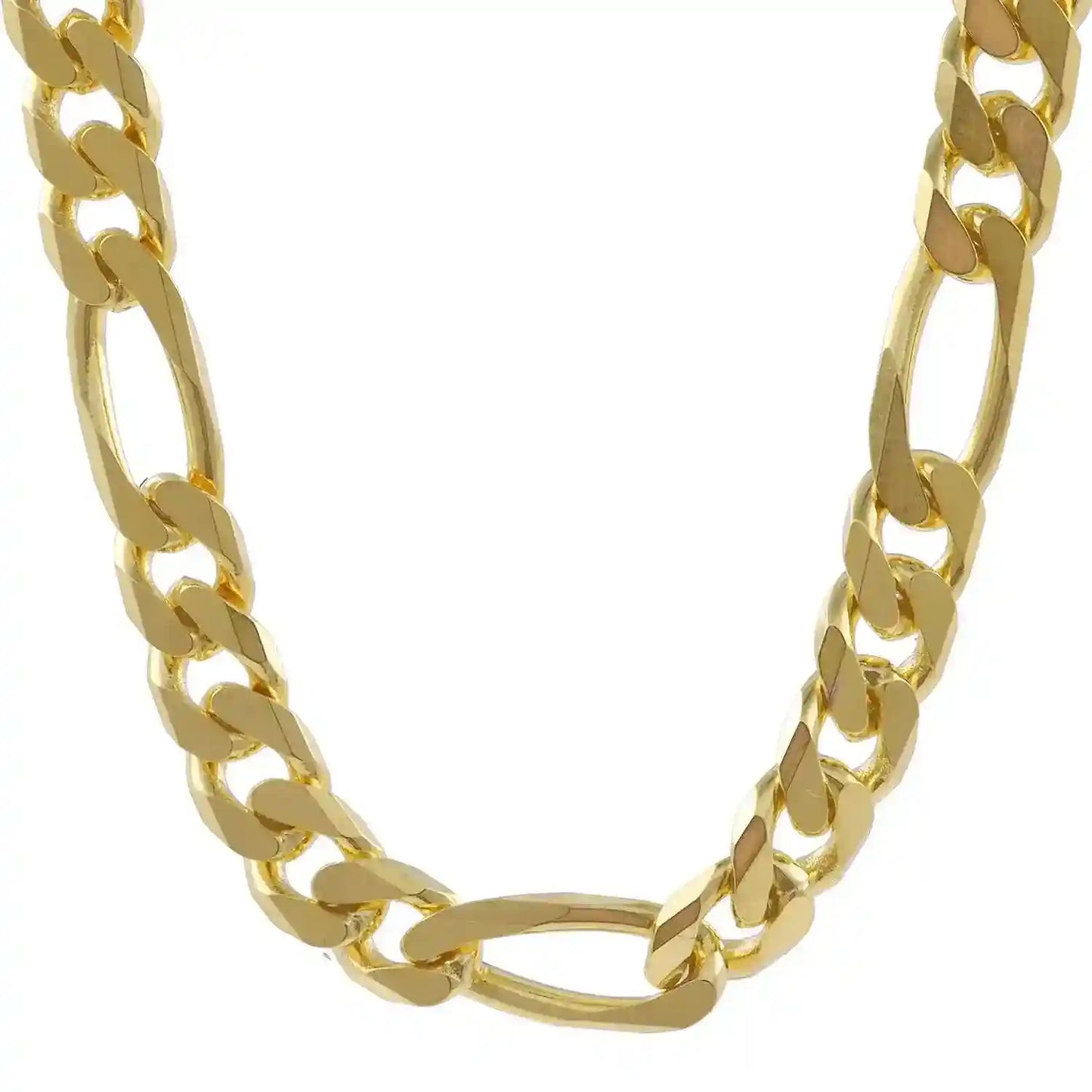 Massive Goldkette Figarokette diamantiert Halskette 333 - 8 Karat Gold