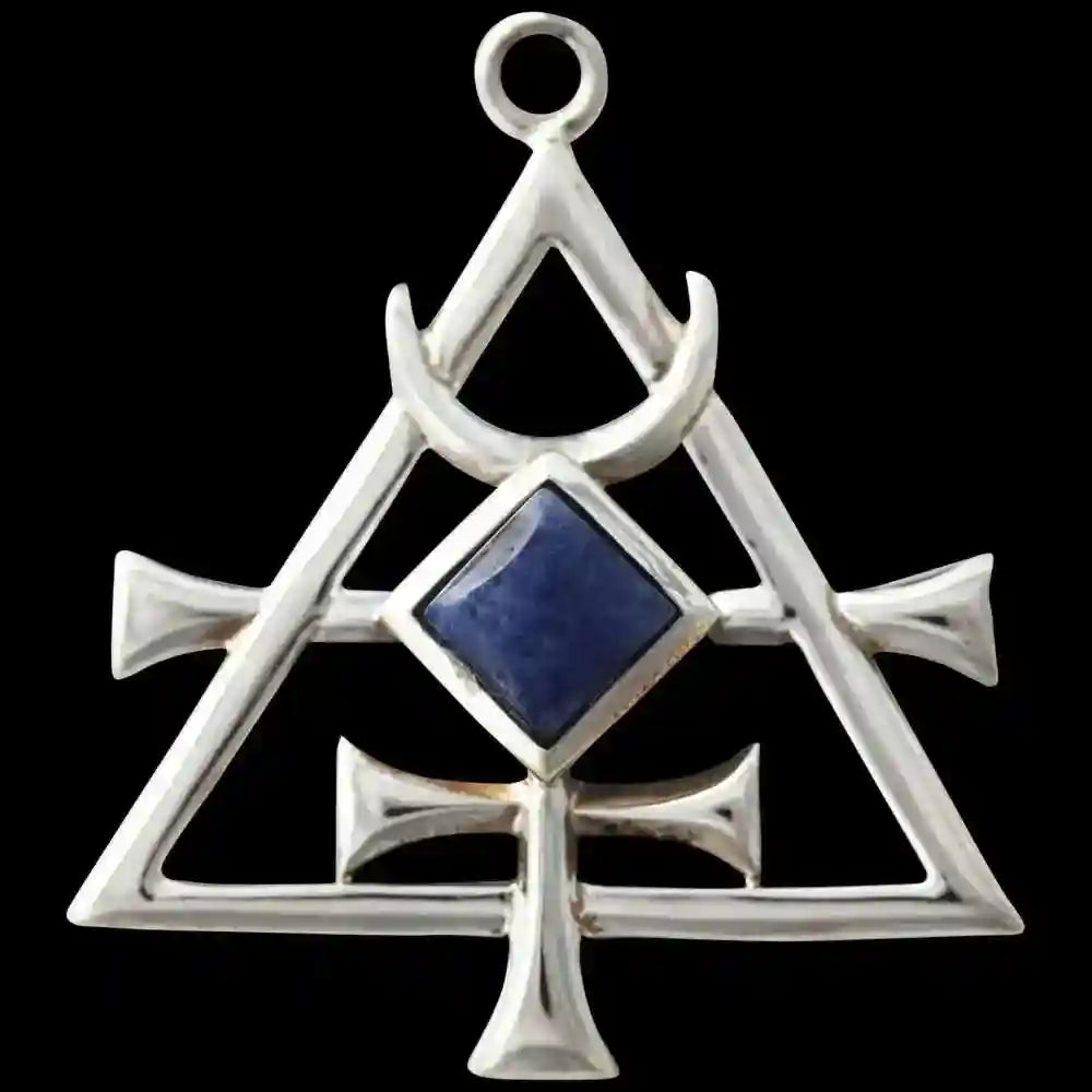 Mercurea Briar Edelstein Serie 925er Silber Sodalith Stein blau 40 x 35 mm