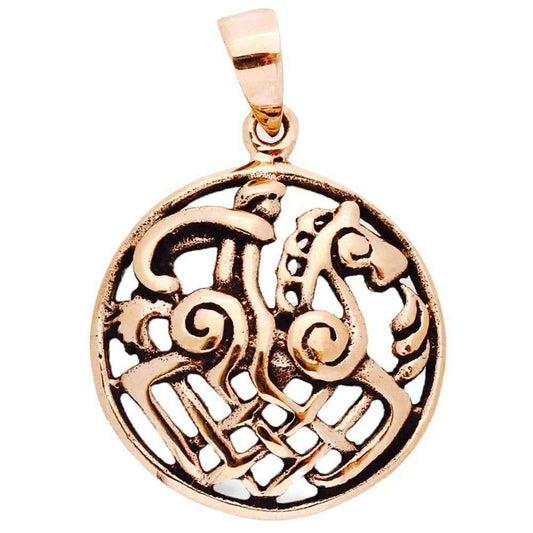 Odin auf Sleipnir Pferd Reiter Anhänger Schmuck - Wikinger - 33x22mm