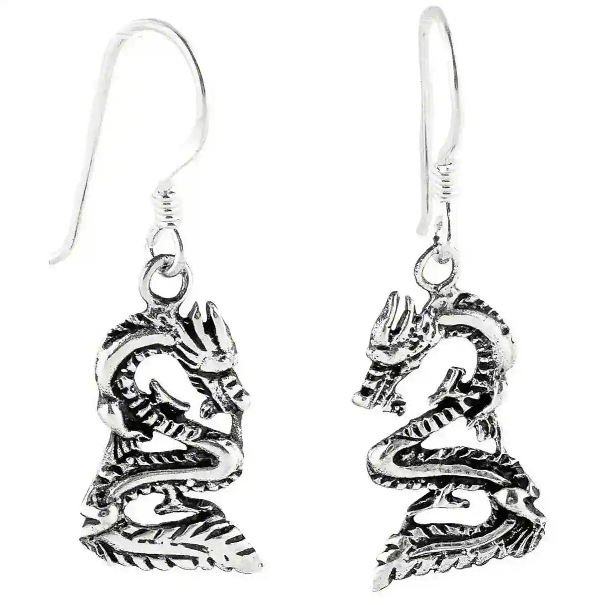 Ohrhänger, Ohrringe Drache Schmuck 925er Silber Dragon