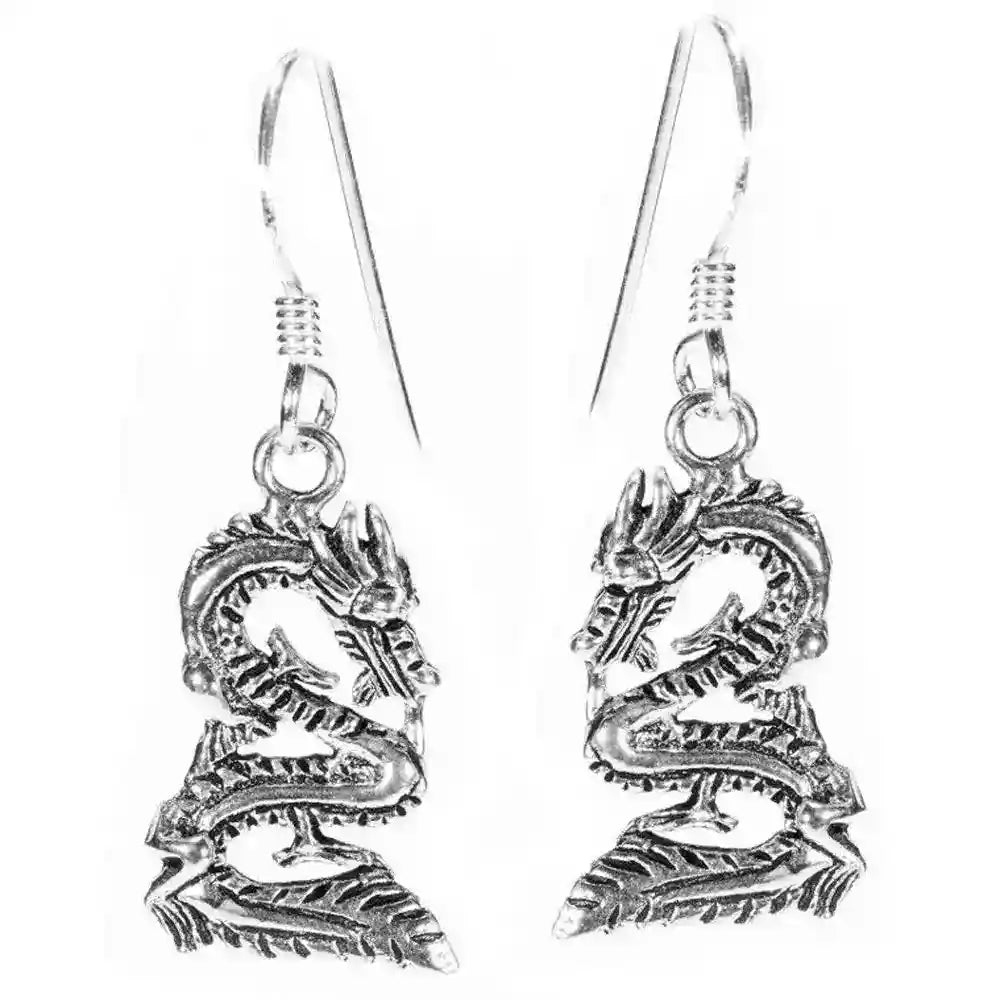 Ohrhänger, Ohrringe Drache Schmuck 925er Silber Dragon