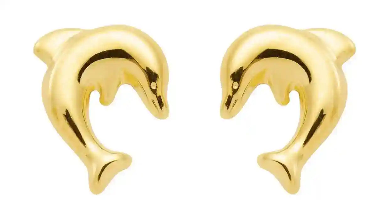 Ohrstecker Delphin  333 Gelbgold