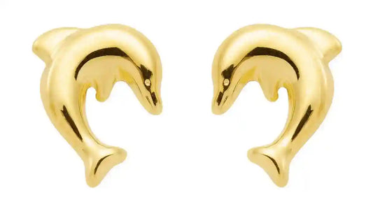 Ohrstecker Delphin  333 Gelbgold