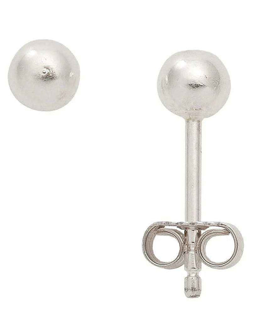 Ohrstecker Kugel  925 Silber rhodiniert