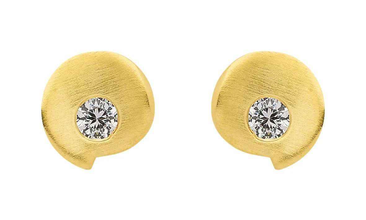 Ohrstecker  Zirkonia 333 Gelbgold