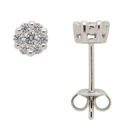 Ohrstecker  Zirkonia 925 Silber rhodiniert