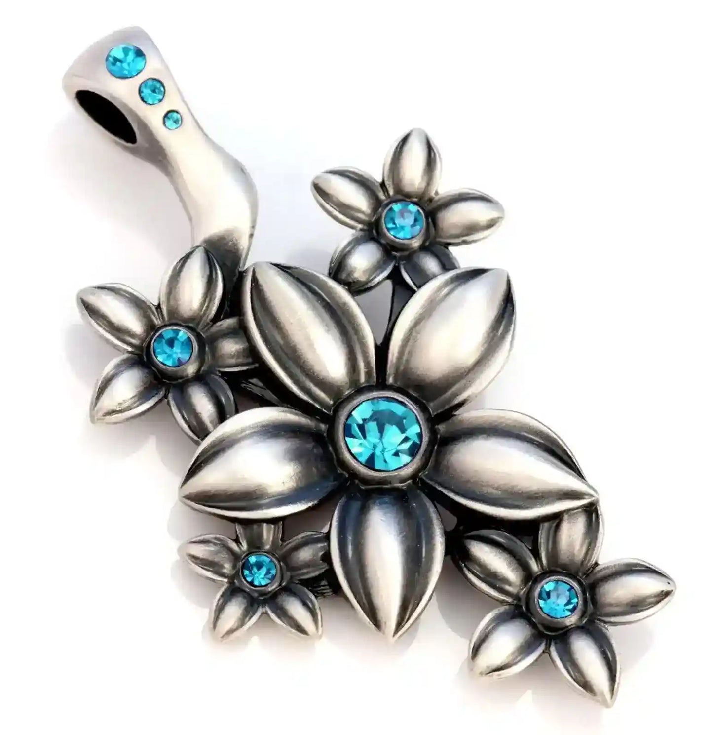 Original Bico Australia Schmuck Anhänger Blumen mit Kristallen