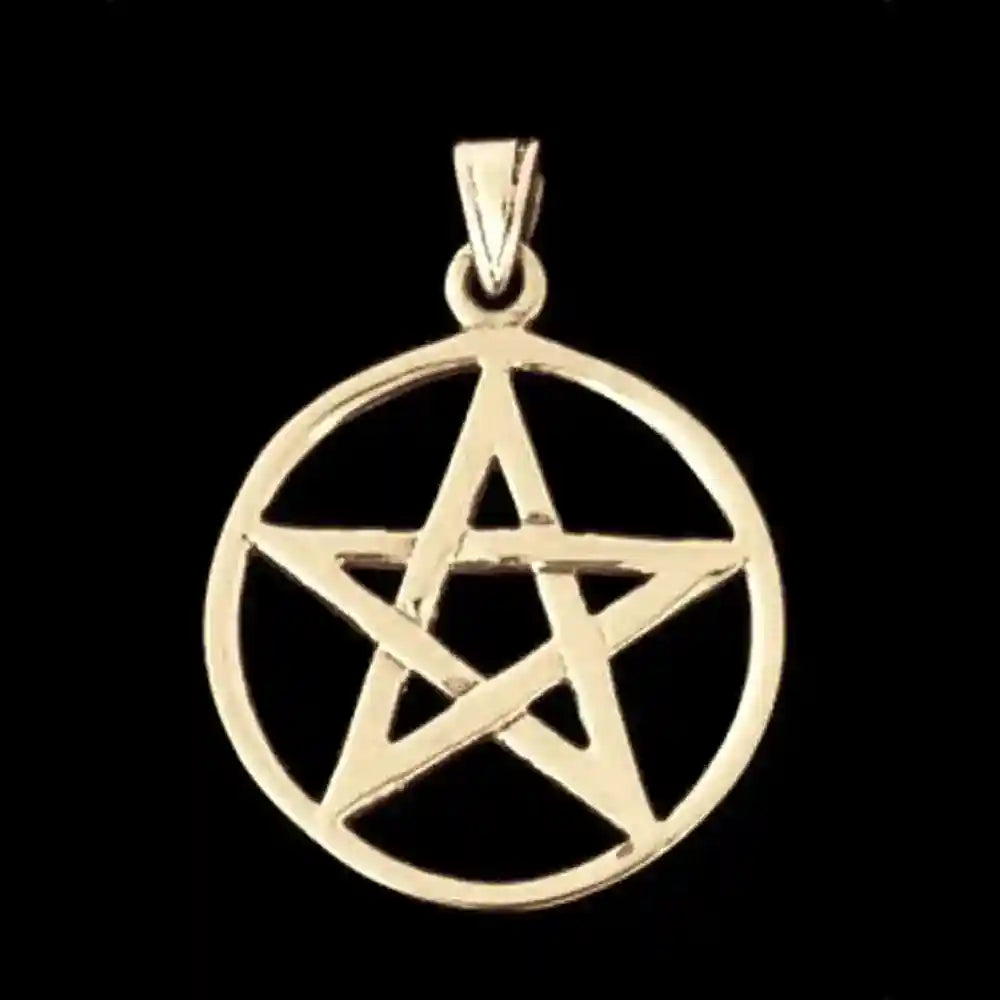 Pentagramm Bronze Anhänger Schmuck -  32x23mm