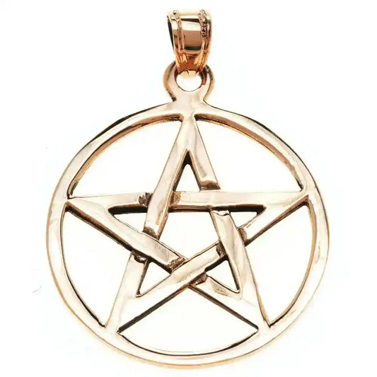 Pentagramm Bronze Anhänger Schmuck -  32x23mm