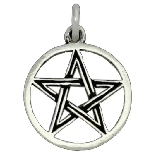Pentagramm Schmuck Anhänger 925er Silber - Pentagramm - 27x19mm