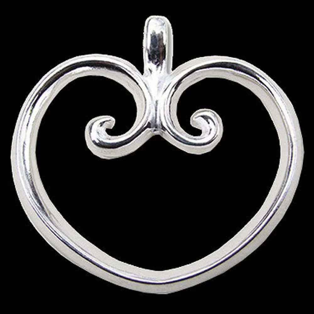 Perfektes Herz Schmuck Anhänger 925er Silber - sonstige Symbole - 34x32mm