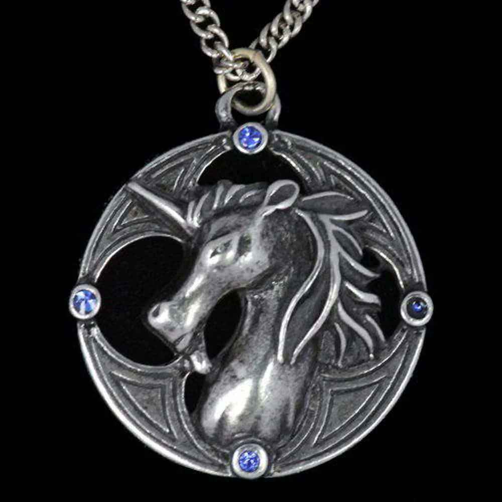 Plantaganet Einhorn Anhänger Schmuck Mit Halskette 34x30mm