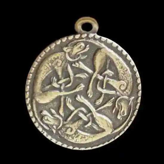 rennende Hunde Anhänger Schmuck - Sonstige Tiere , Wolf Hund - Durchmesser 29mm