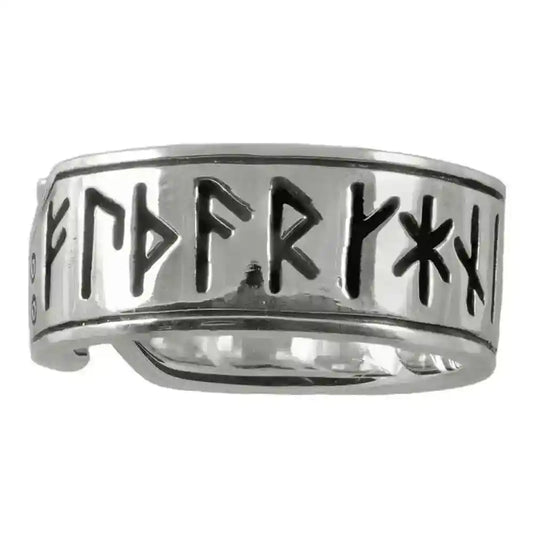 Runenring groß 925er Silber Sterlingsilber verstellbar Größe 60 - 69