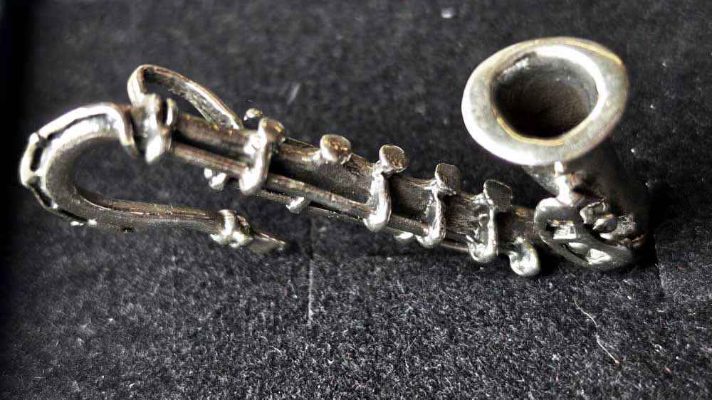 Saxophon Anhänger 925er Silber 48x30cm