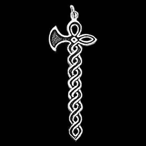 Scathatch`s Axt Schmuck Anhänger 925er Silber 34x17mm