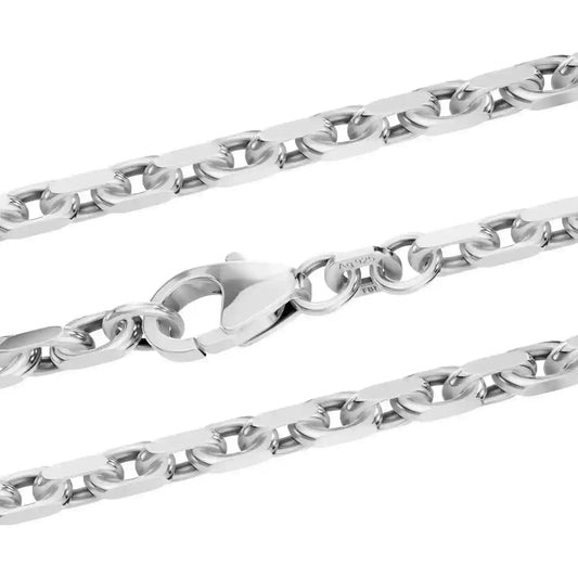 Silberkette Ankerkette diamantiert Halskette 3,1 mm massiv 925 Silber