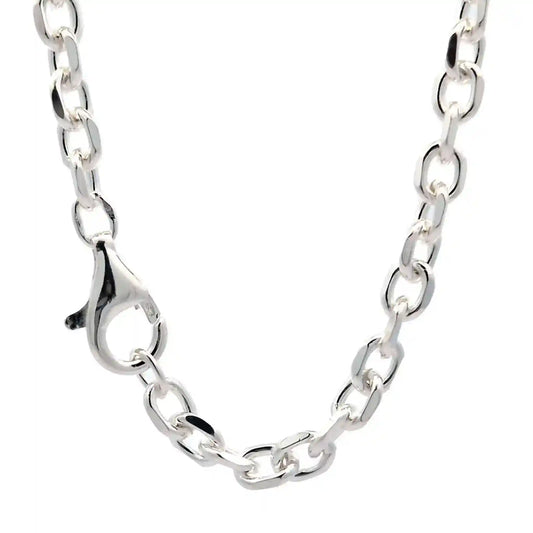 Silberkette Ankerkette diamantiert Halskette 4,4 mm massiv 925 Silber