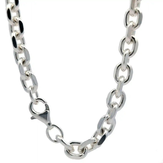 Silberkette Ankerkette diamantiert Halskette 6,8 mm massiv 925 Silber