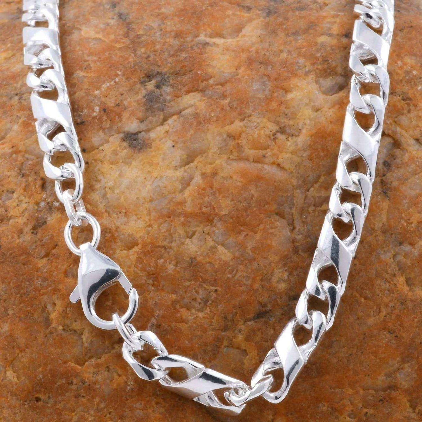 5,4 mm Silber Halskette Dollar Kette massiv 925 Sterlingsilber hochwertige Silberkette - Länge nach Wahl