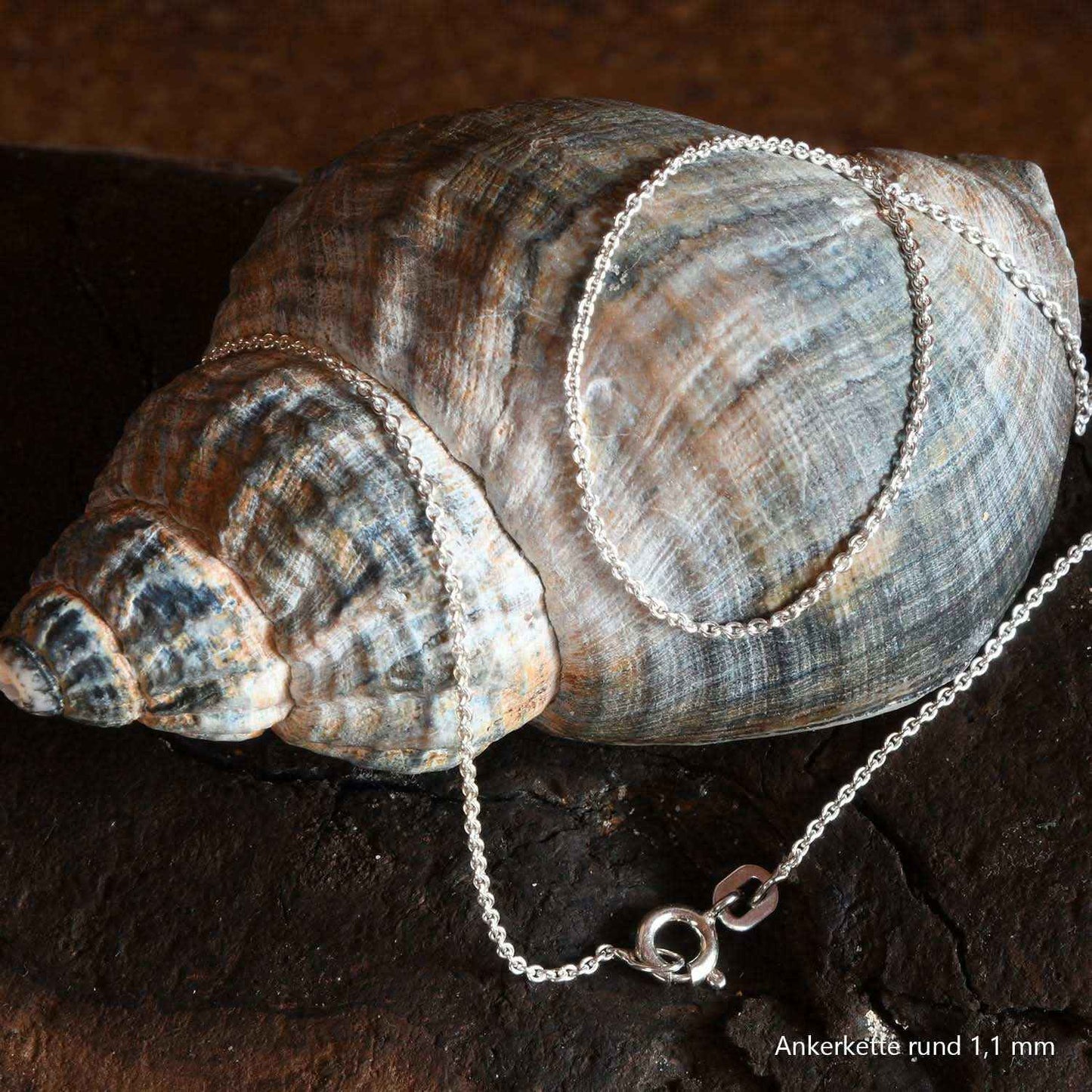Silberkette Echt 925 Sterlingsilber Ankerkette rund Silber Halskette - Damenkette und Herrenkette Made in Germany - Firma Holzenplotz - Silberketten-Goldketten.de