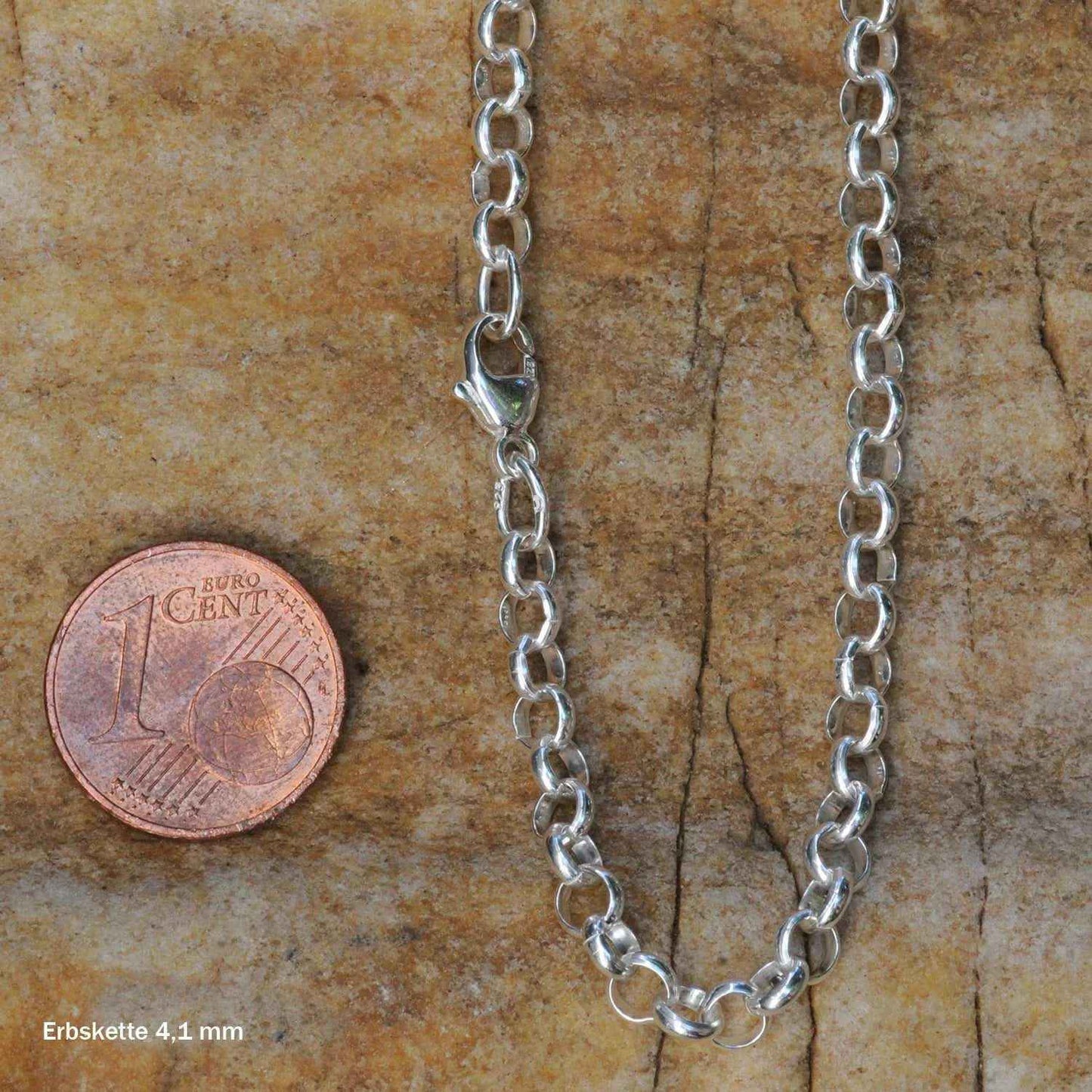Silberkette Echt 925 Sterlingsilber Erbskette Silber Halskette - Damenkette und Herrenkette Made in Germany