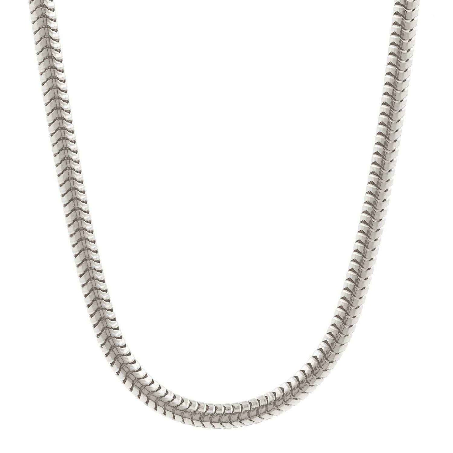 Silberkette Echt 925 Sterlingsilber Schlangenkette rund Silber Halskette - Damenkette Made in Germany - Firma Holzenplotz - Silberketten-Goldketten.de