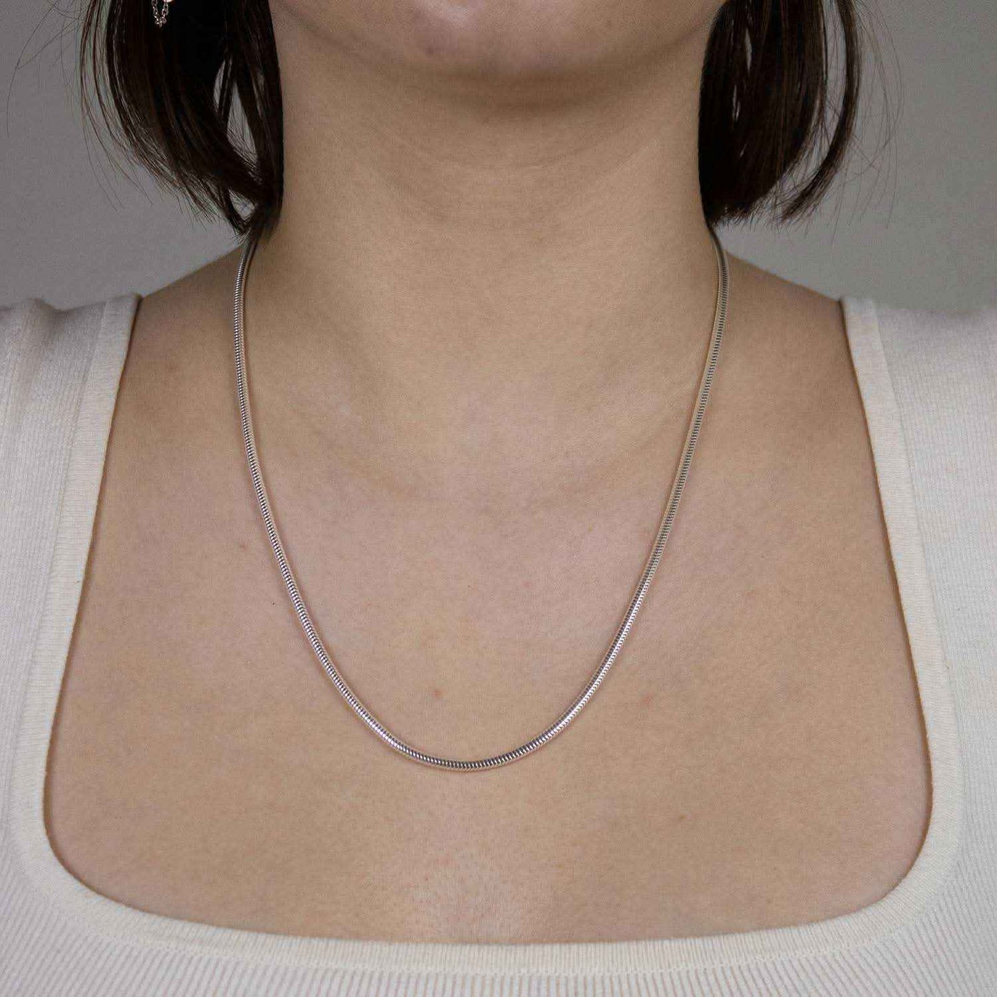 Silberkette Echt 925 Sterlingsilber Schlangenkette rund Silber Halskette - Damenkette Made in Germany - Firma Holzenplotz - Silberketten-Goldketten.de
