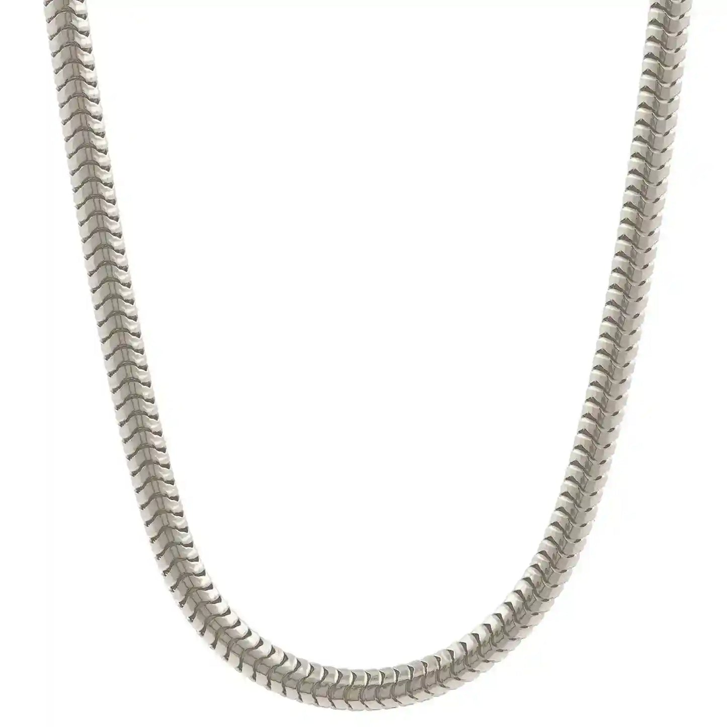 Silberkette Echt 925 Sterlingsilber Schlangenkette rund Silber Halskette - Damenkette Made in Germany - Firma Holzenplotz - Silberketten-Goldketten.de