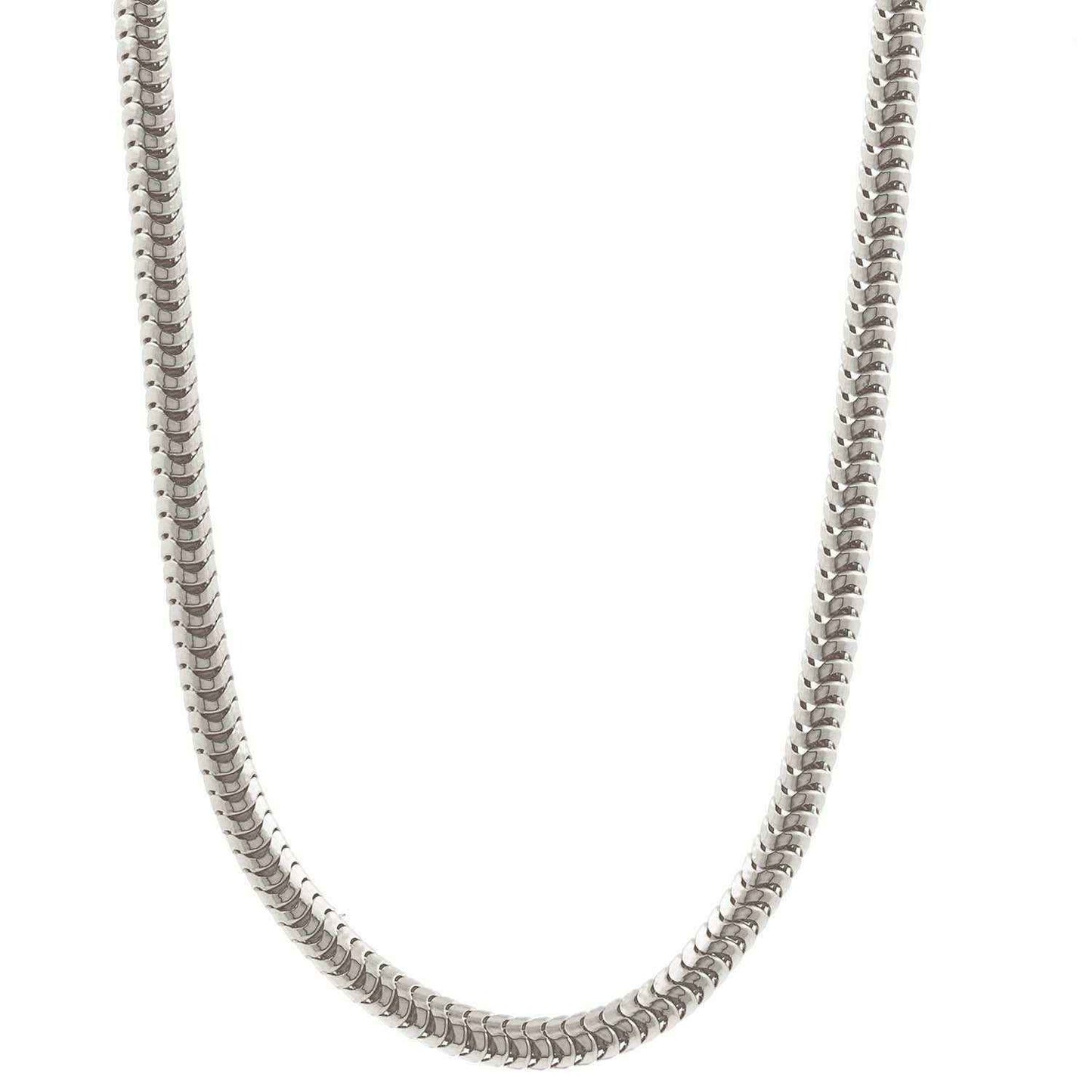 Silberkette Echt 925 Sterlingsilber Schlangenkette rund Silber Halskette - Damenkette Made in Germany - Firma Holzenplotz - Silberketten-Goldketten.de