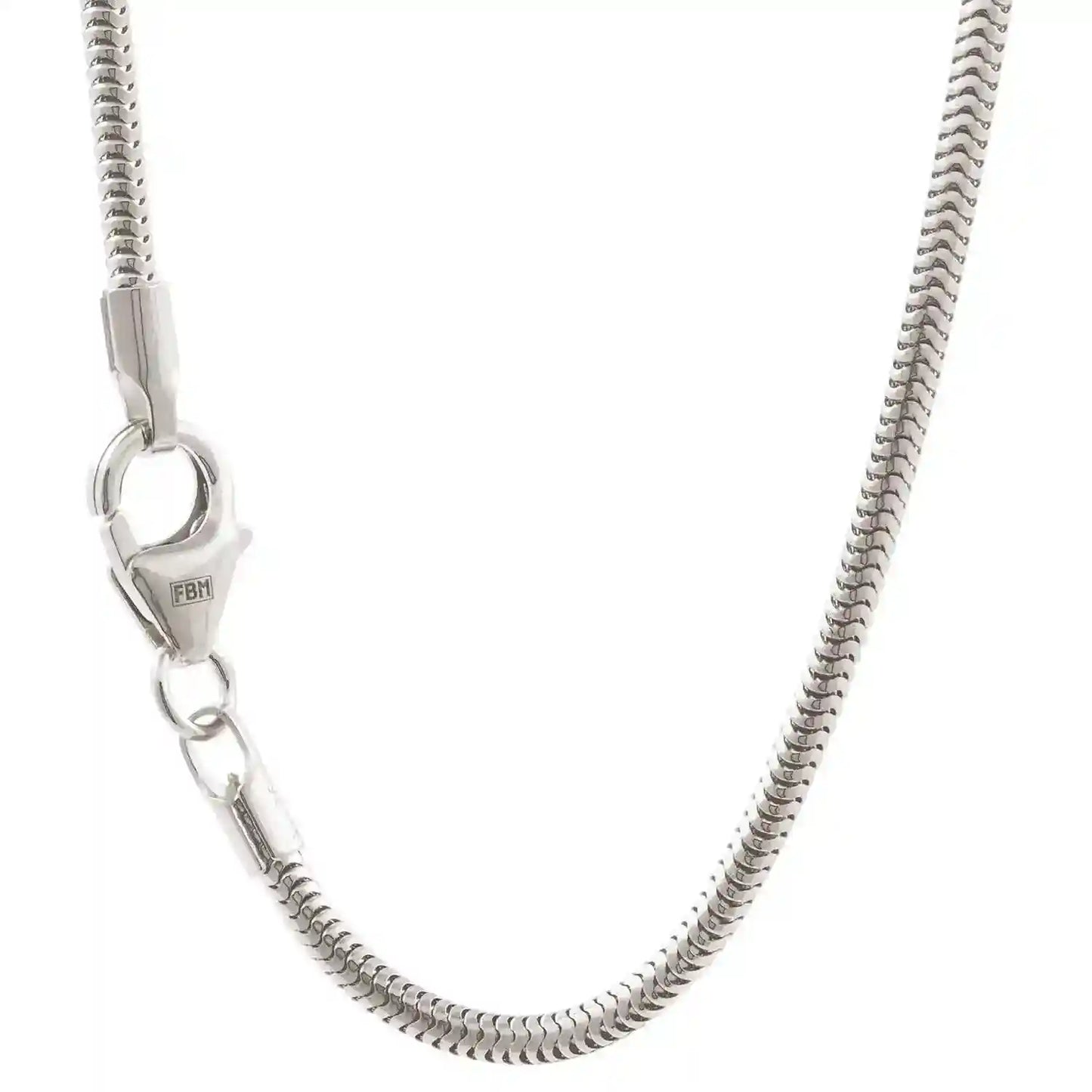 Silberkette Echt 925 Sterlingsilber Schlangenkette rund Silber Halskette - Damenkette Made in Germany - Firma Holzenplotz - Silberketten-Goldketten.de