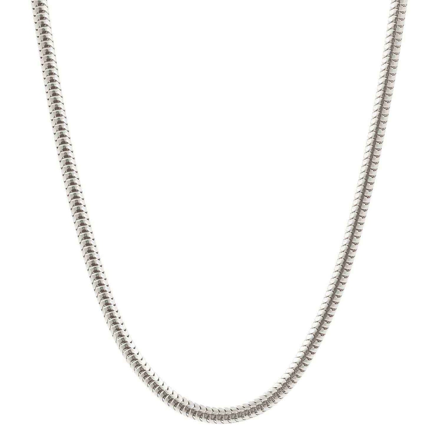 Silberkette Echt 925 Sterlingsilber Schlangenkette rund Silber Halskette - Damenkette Made in Germany - Firma Holzenplotz - Silberketten-Goldketten.de