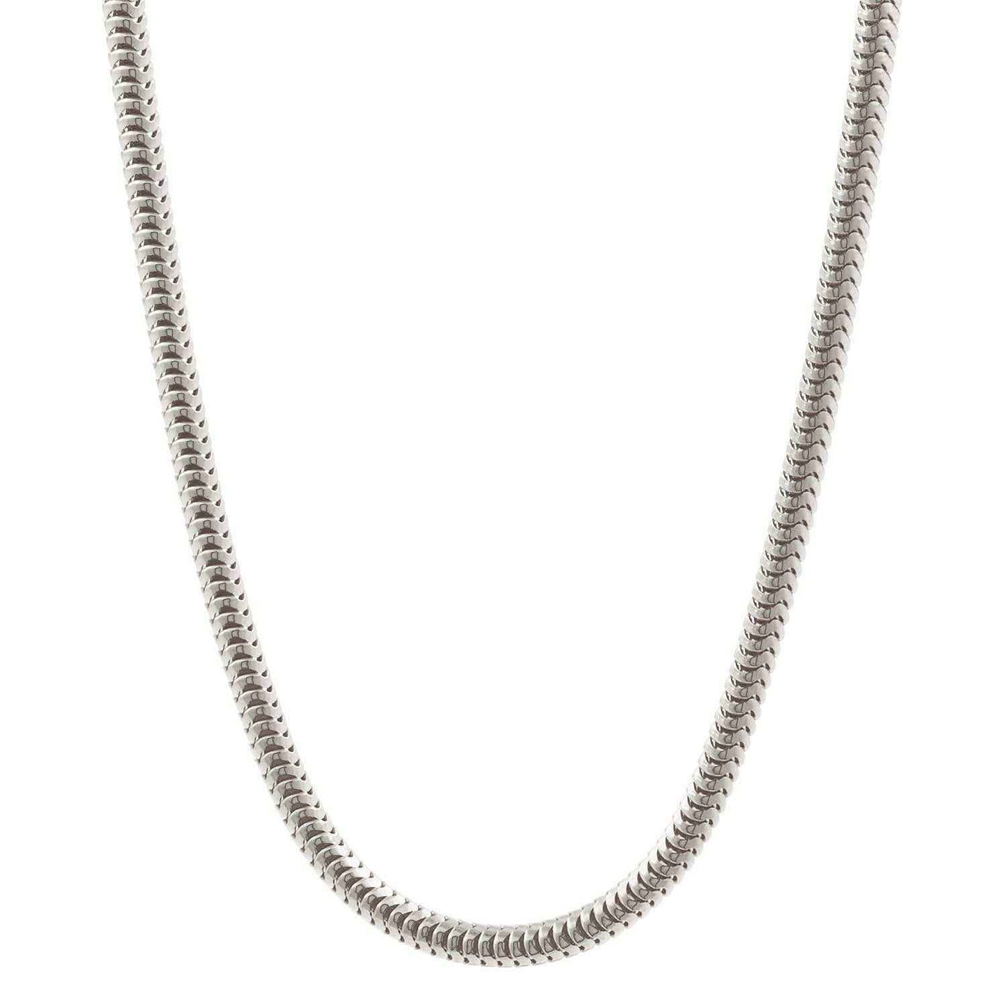 Silberkette Echt 925 Sterlingsilber Schlangenkette rund Silber Halskette - Damenkette Made in Germany - Firma Holzenplotz - Silberketten-Goldketten.de