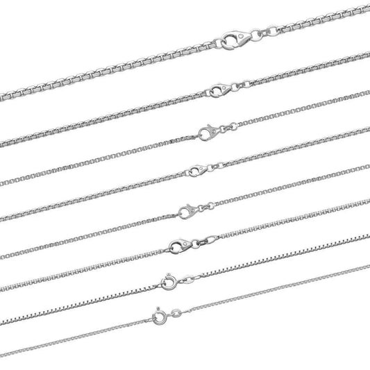 Silberkette Echt 925 Sterlingsilber Venezianerkette Silber Halskette - Damenkette und Herrenkette Made in Germany