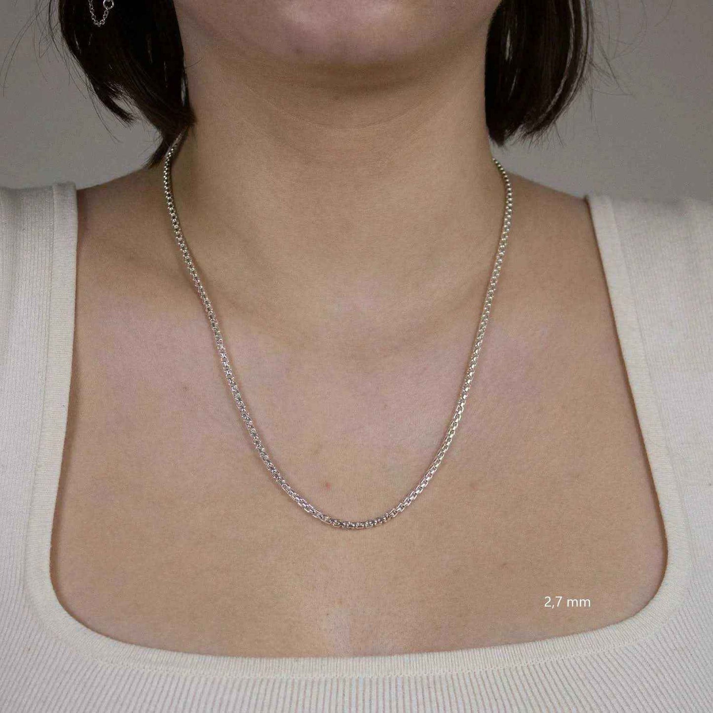 Silberkette Echt 925 Sterlingsilber Venezianerkette Silber Halskette - Damenkette und Herrenkette Made in Germany
