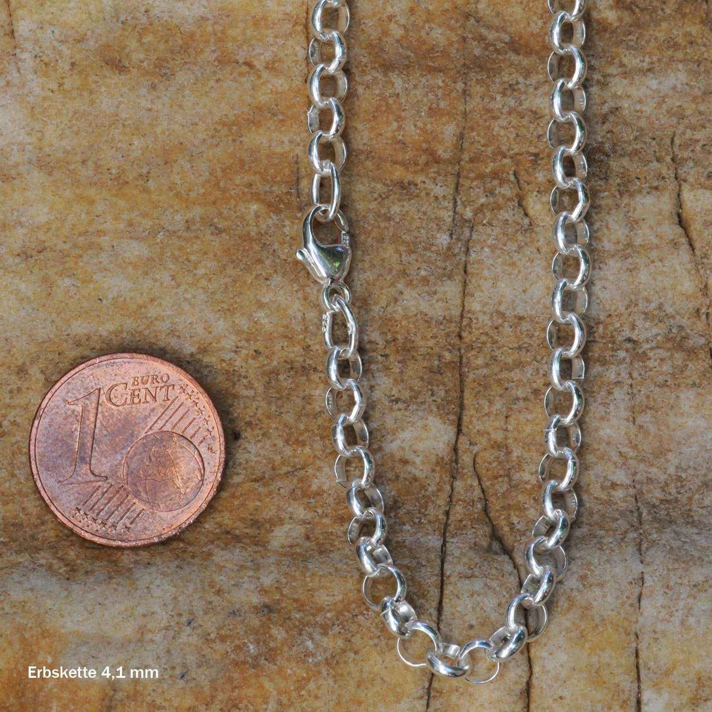 Silberkette Erbskette Breite 4,1mm - 925 Silber