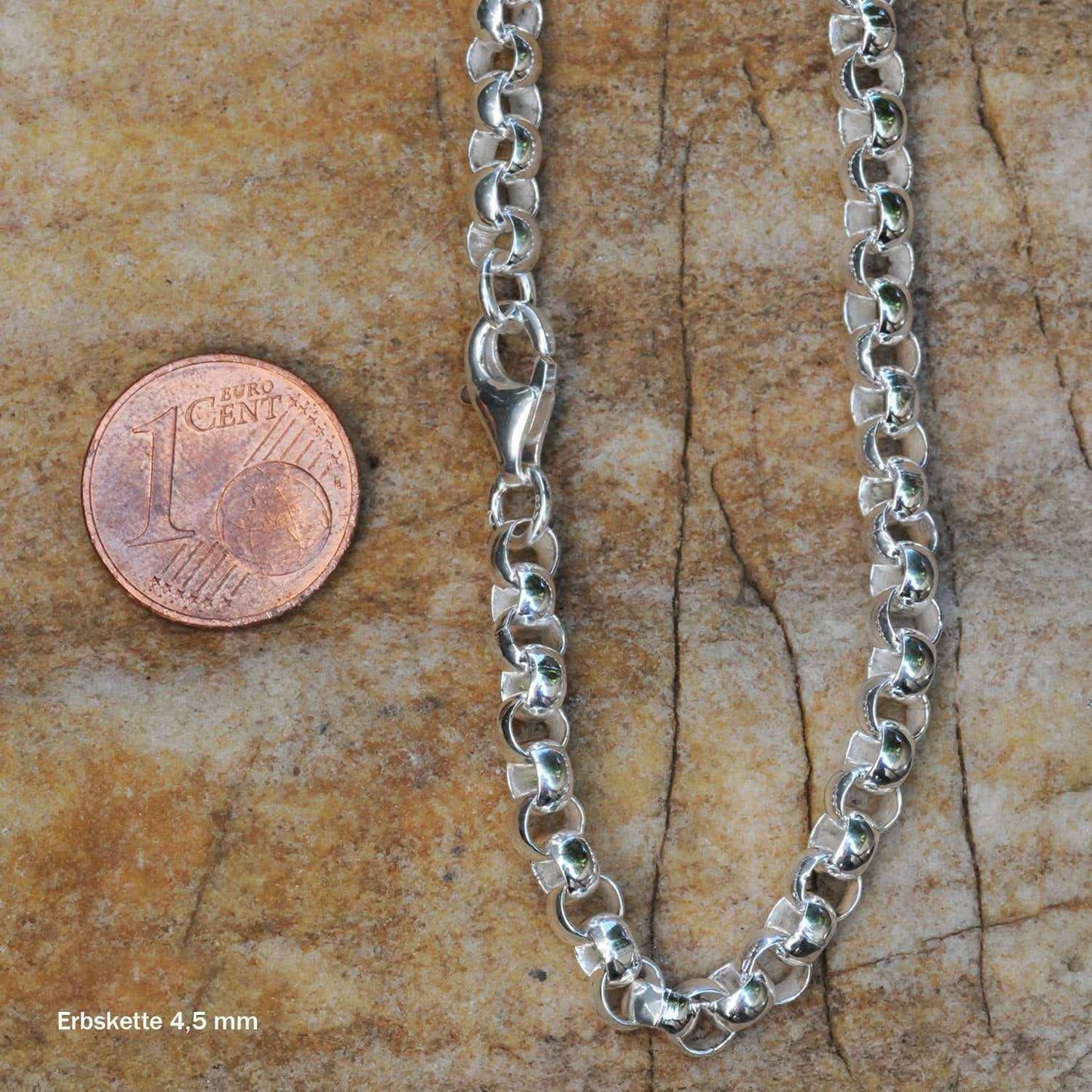 Silberkette Erbskette Breite 4,5mm - 925 Silber