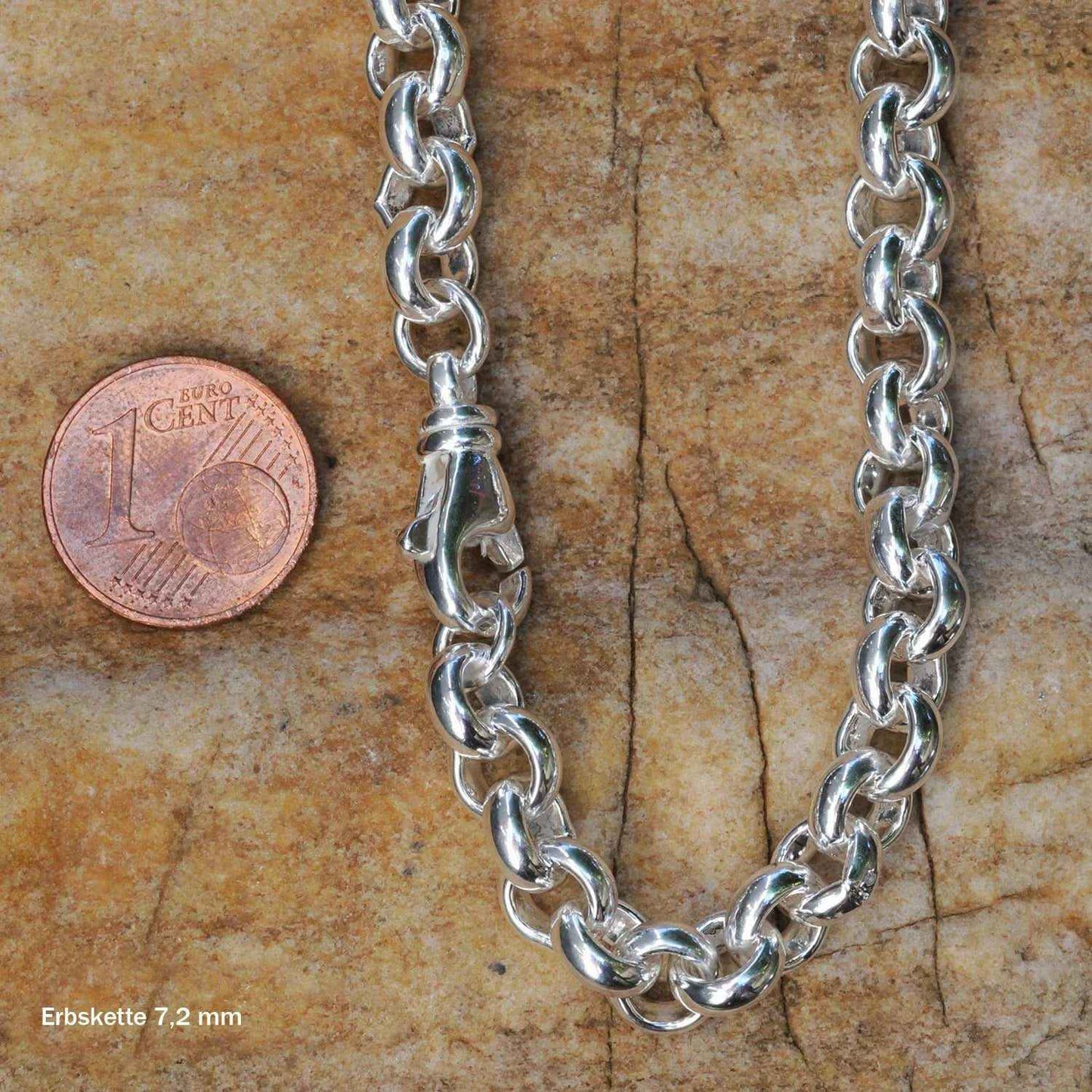 Silberkette Erbskette Breite 7,2mm - 925 Silber