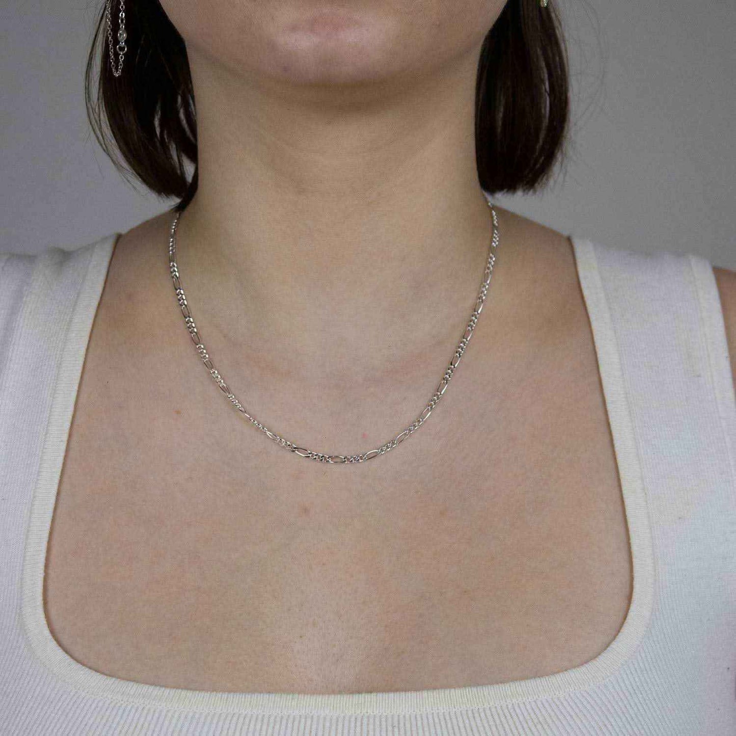 Silberkette Figarokette Breite 2,8mm - 925 Silber