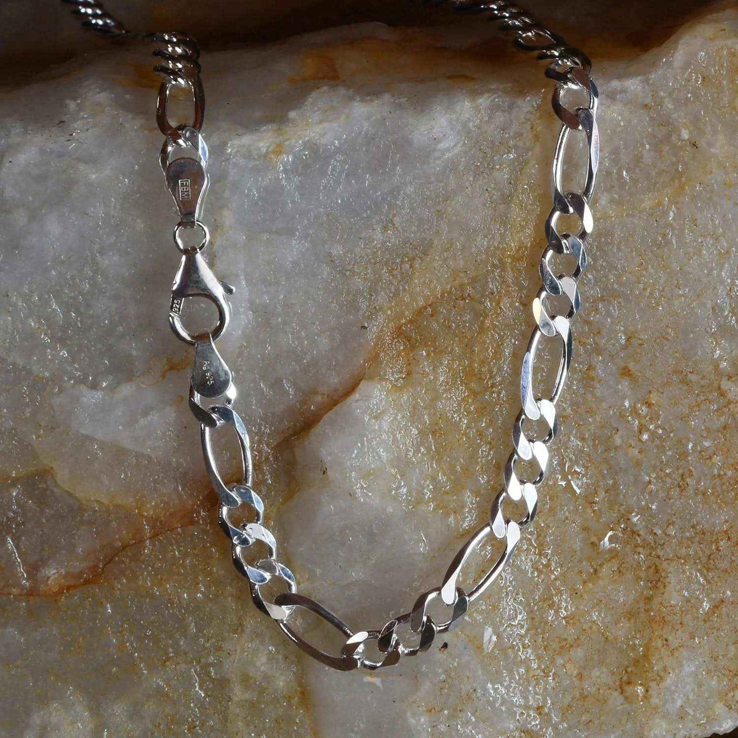 Silberkette Figarokette Breite 5,1mm - 925 Silber