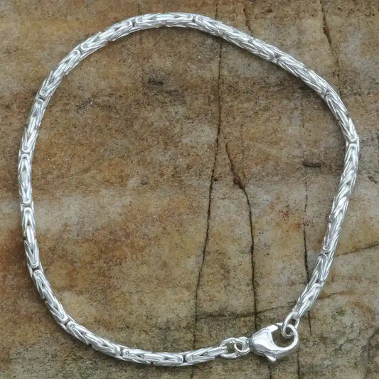 2,3 mm 19 cm 925 Sterlingsilber Königskette rund massiv Silber hochwertige Armkette 5,5 g