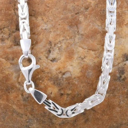 Silberkette  Königskette  3,9 mm 65 cm massiv Silber Halskette hochwertige Halskette