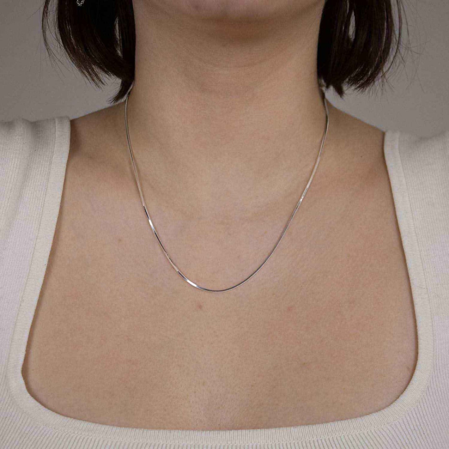 Silberkette Schlangenkette diamantiert Breite 1,2mm - 925 Silber