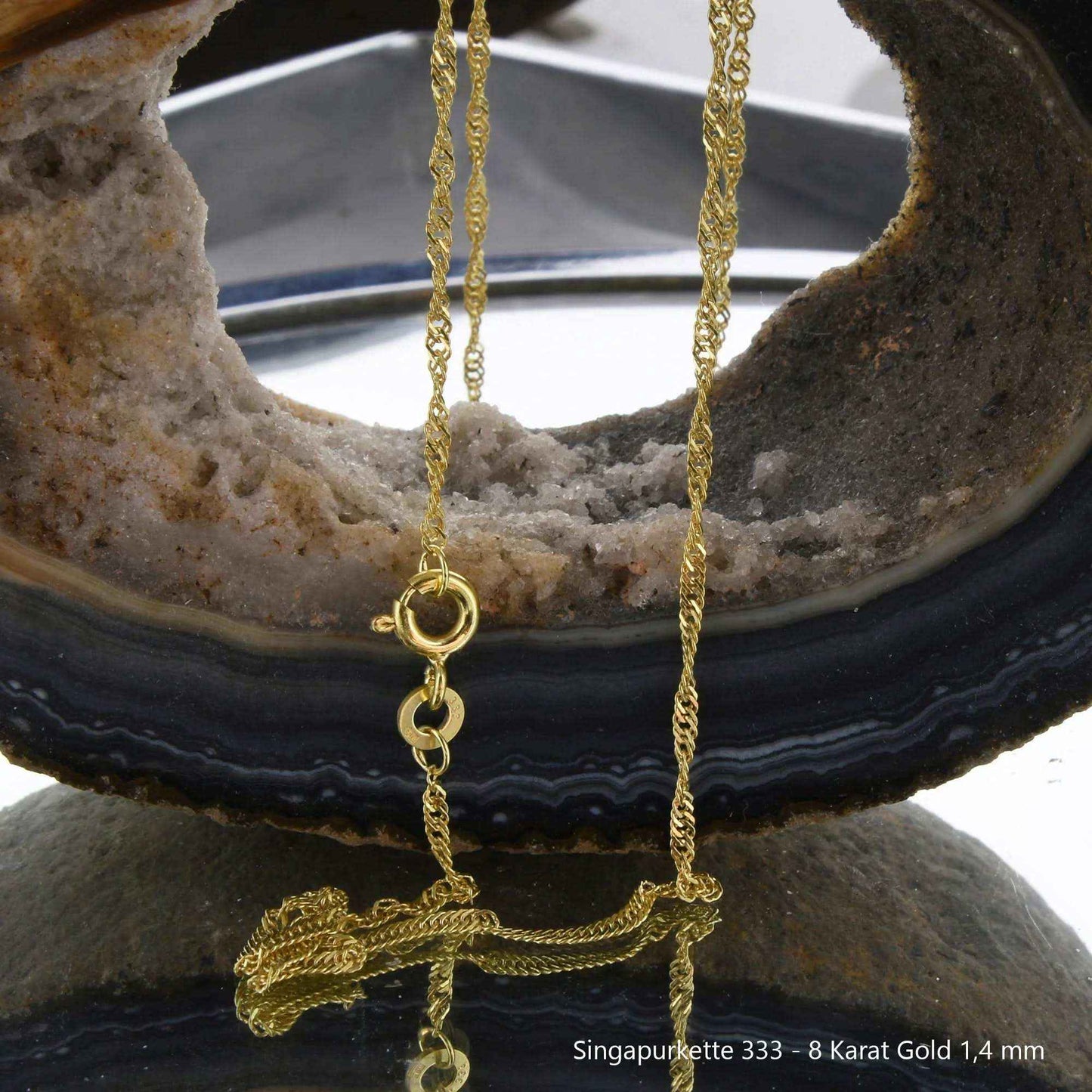 Singapurkette Halskette 333 - 8 Karat Gold Auswahl