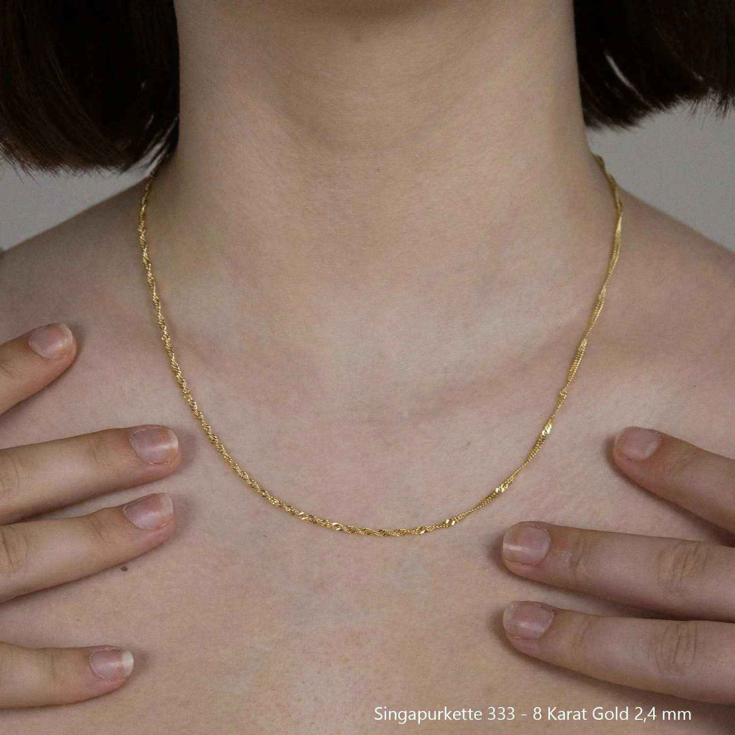 Singapurkette Halskette 333 - 8 Karat Gold Auswahl