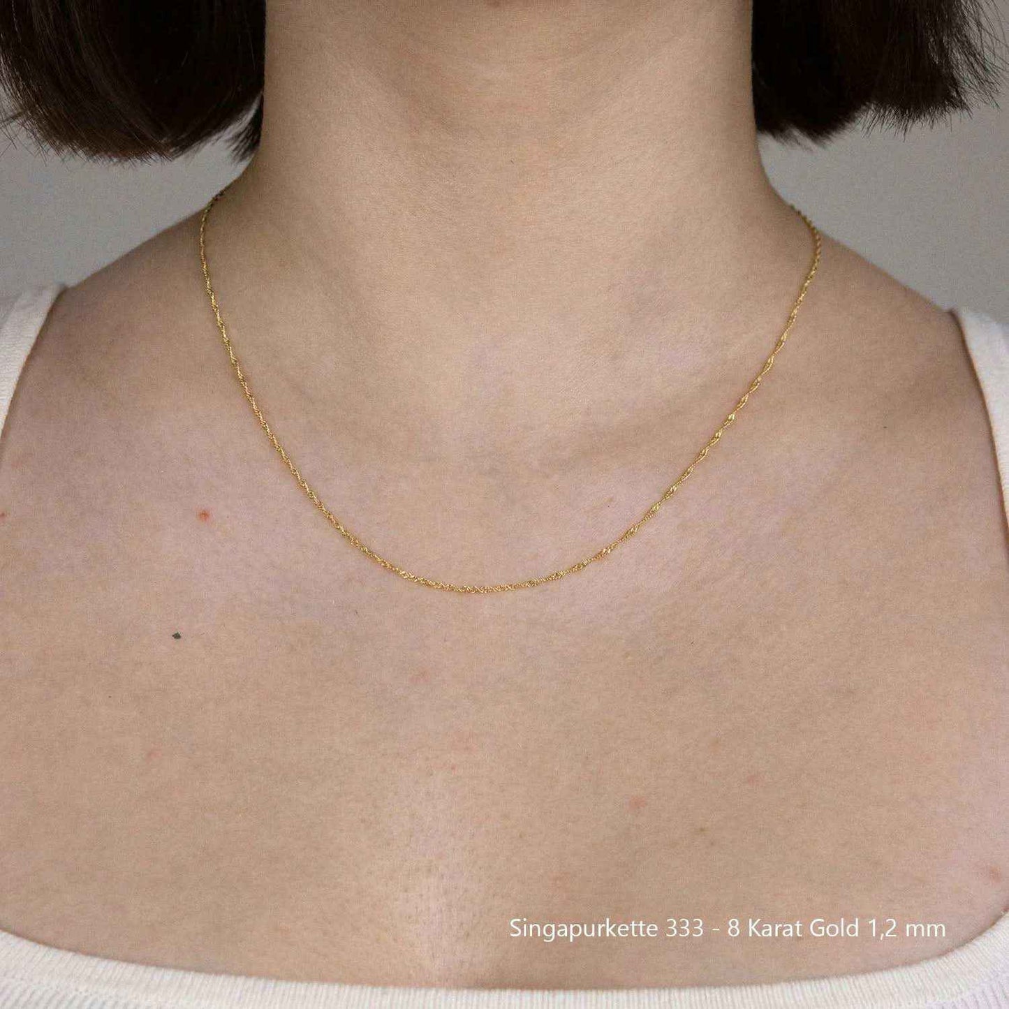 Singapurkette Halskette 333 - 8 Karat Gold Auswahl